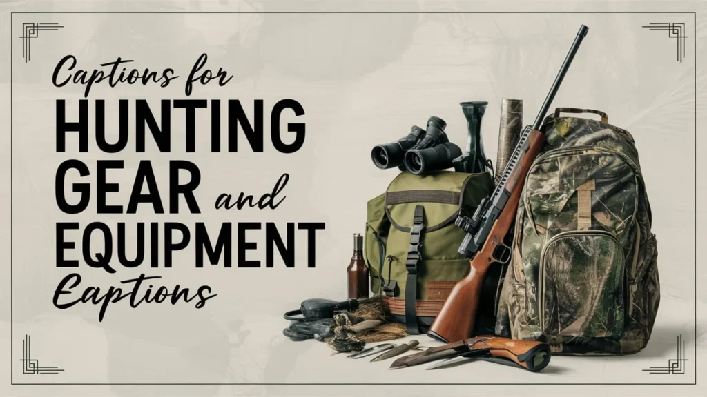 Captions for Hunting Gear and Equipment