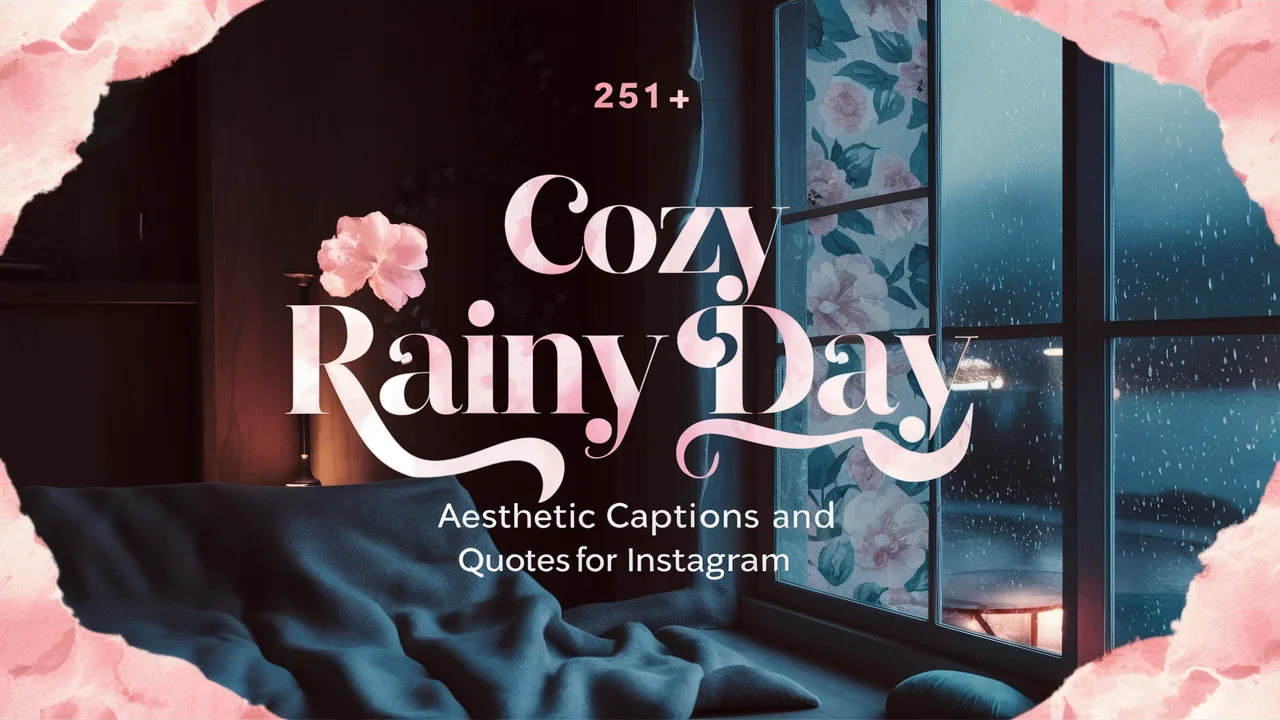 Cozy Rainy Day Aesthetic Captions and Quotes for Instagram