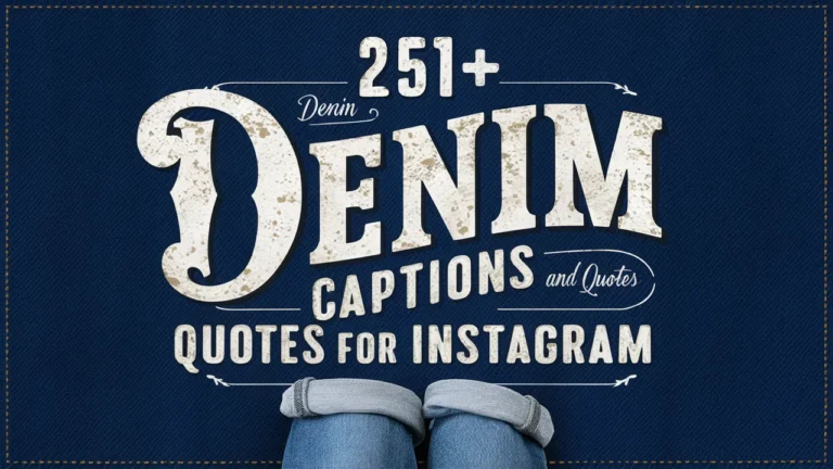 Denim Captions and Quotes for Instagram