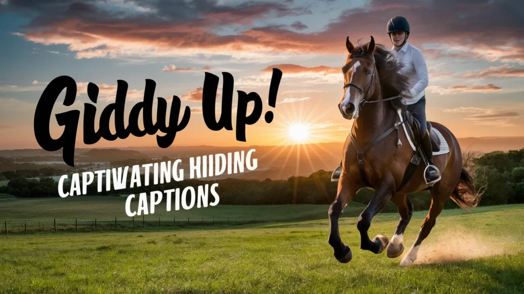 Giddy Up! Captivating Horse Riding Captions