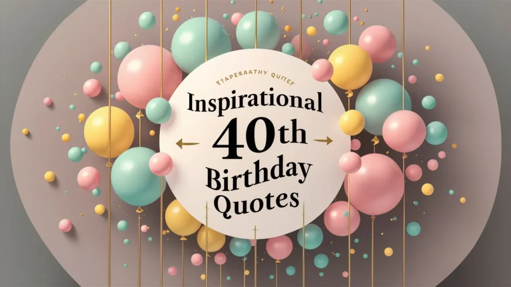 Inspirational 40th Birthday Quotes ✨