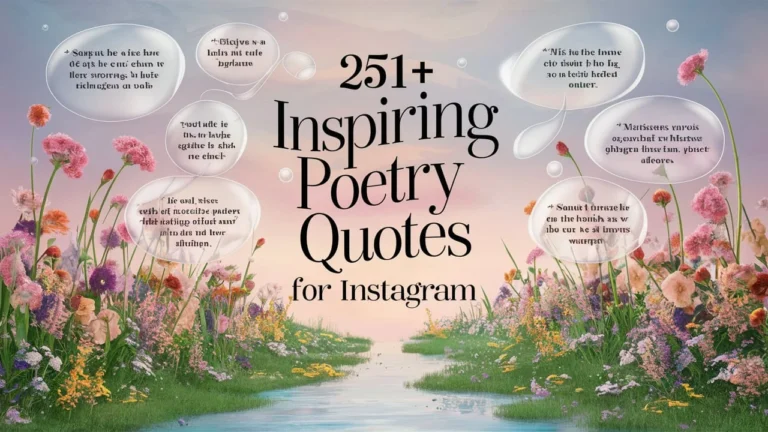 Inspiring Poetry Quotes for Instagram