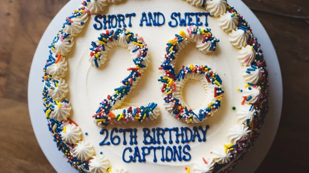 Short and Sweet 26th Birthday Captions