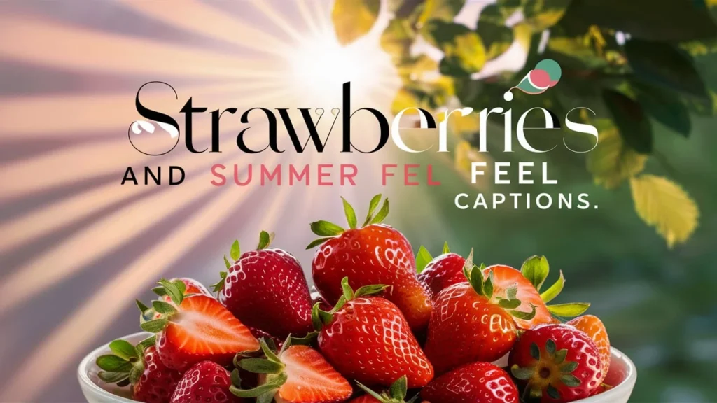 Strawberries and Summer Feel Captions