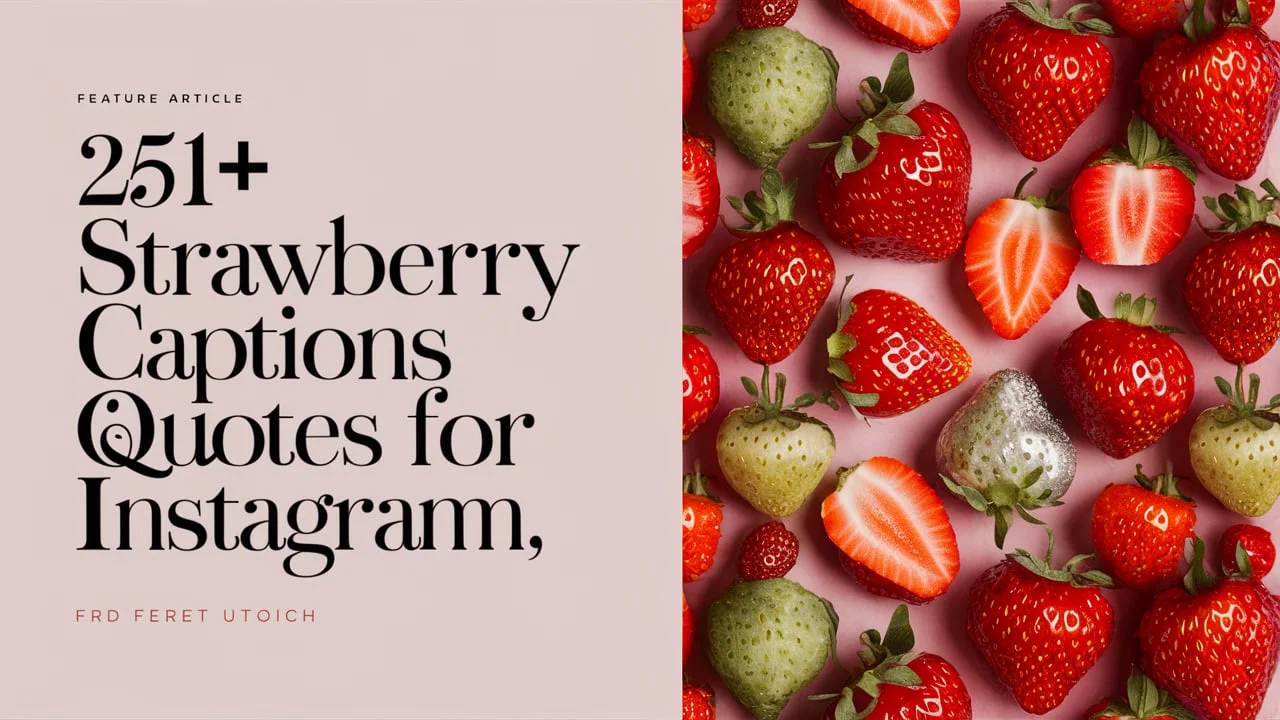 Strawberry Captions and Quotes for Instagram