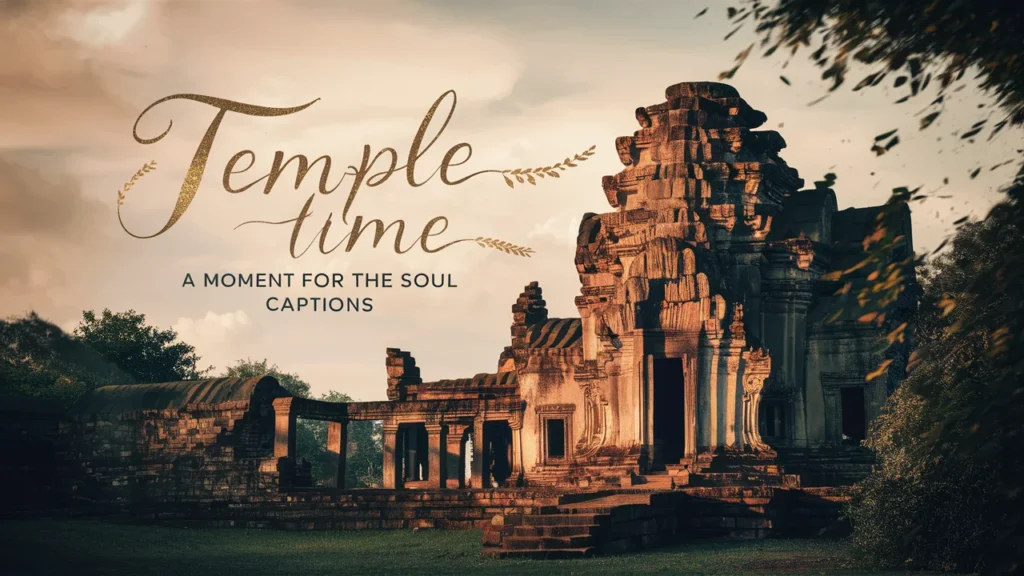 Temple Time: A Moment for the Soul Captions