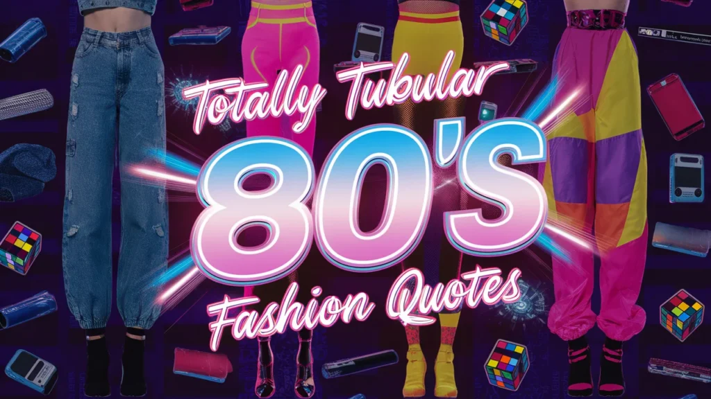 Tubular 80’s Fashion Quotes