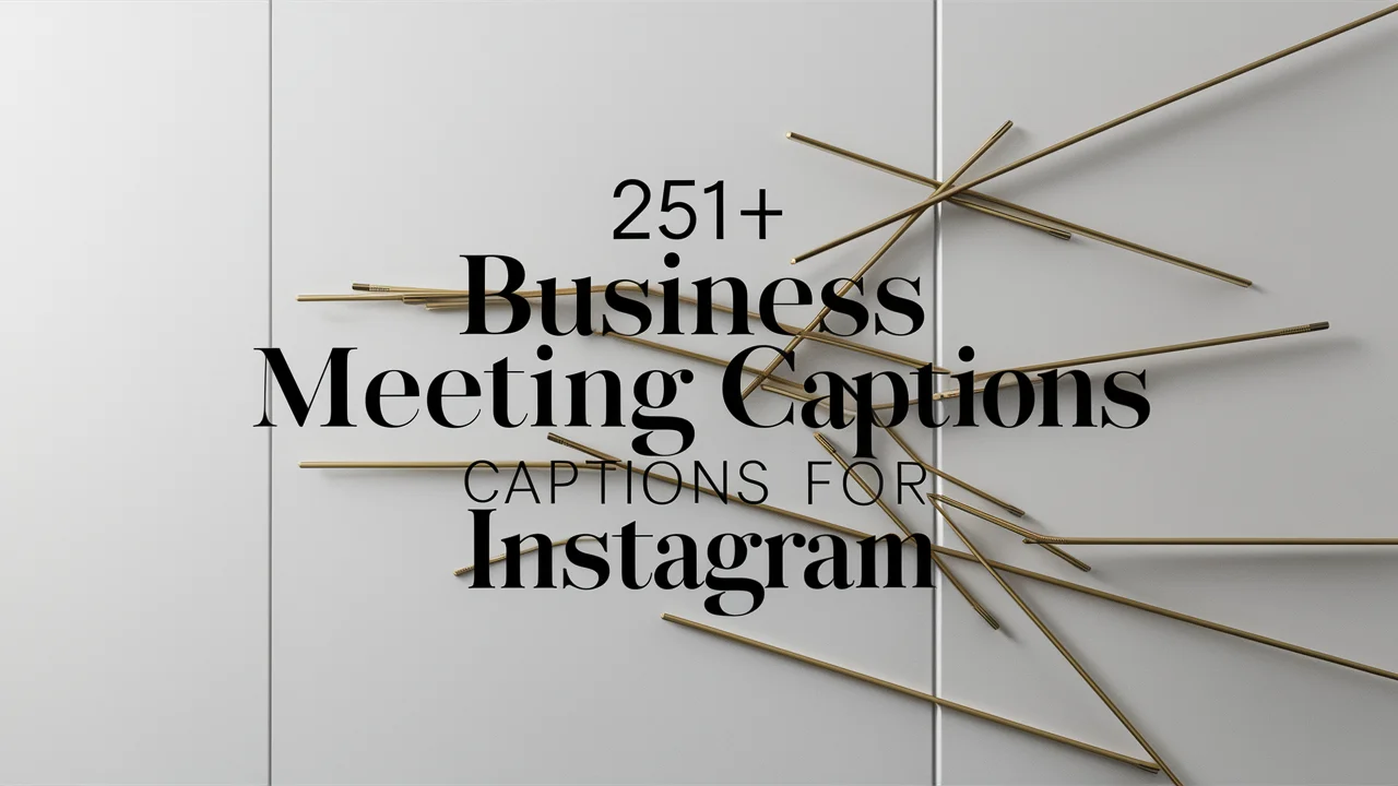 Business Meeting Captions for Instagram