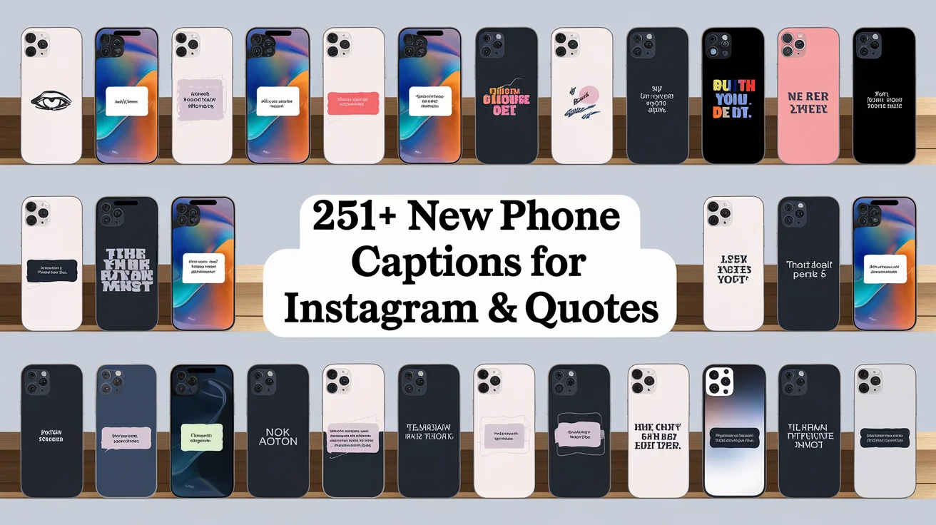 New Phone Captions For Instagram & Quotes