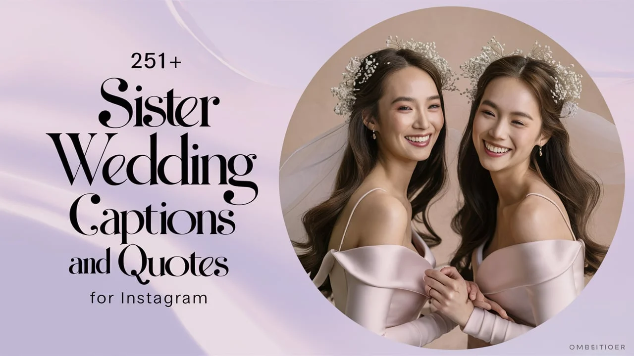 Sister Wedding Captions and Quotes for Instagram