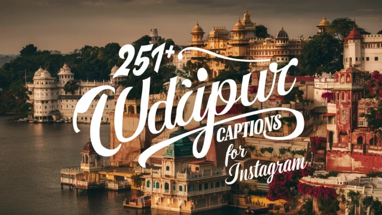 Udaipur Captions for Instagram