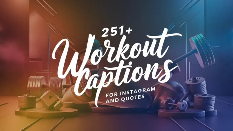 Workout Captions for Instagram and Quotes