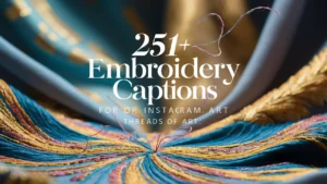 Embroidery Captions for Instagram: Threads of Art