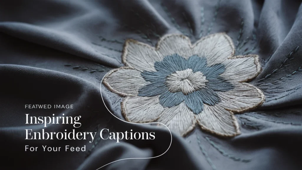 Inspiring Embroidery Captions for Your Feed