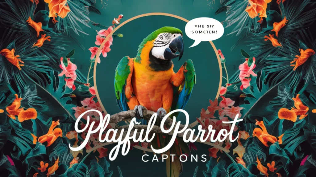 Playful Parrot Captions