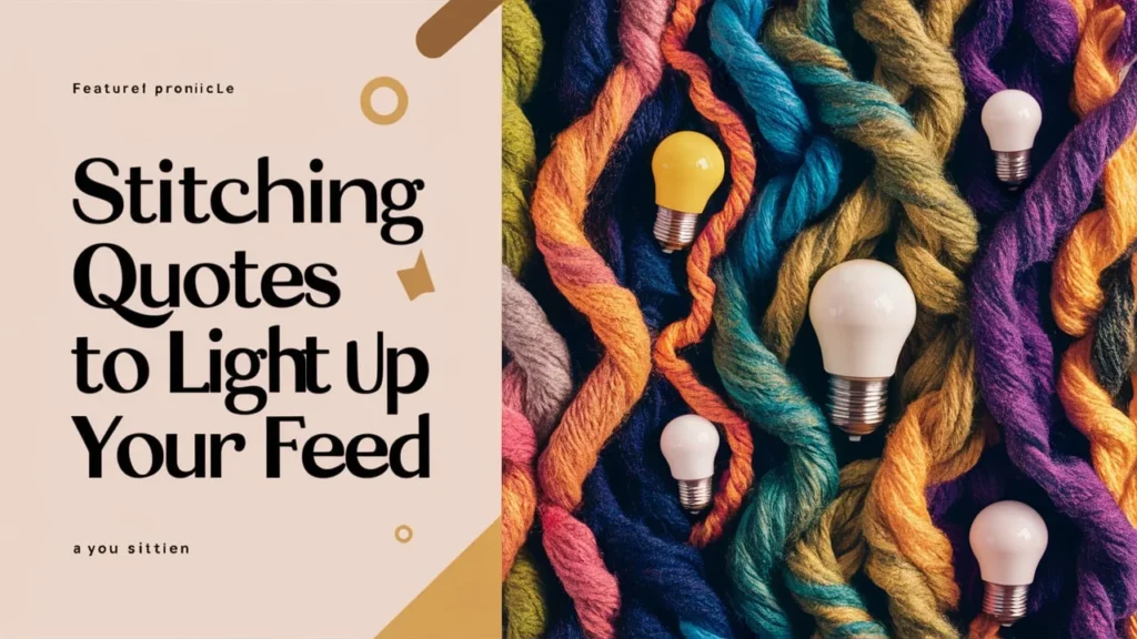 Stitching Quotes to Light Up Your Feed